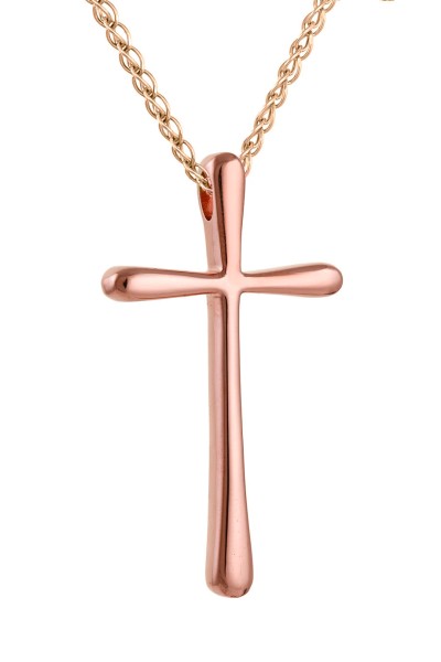 Σετ Σταυρός με Αλυσίδα Ροζ Χρυσός 14Κ Σταγόνα 4885