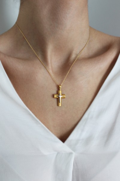 Σταυρός Βάπτισης Χρυσός 14Κ Ζαγρέ 4329