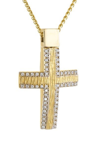 Σταυρός Βάπτισης Χρυσός 14Κ Πετράτος 4694