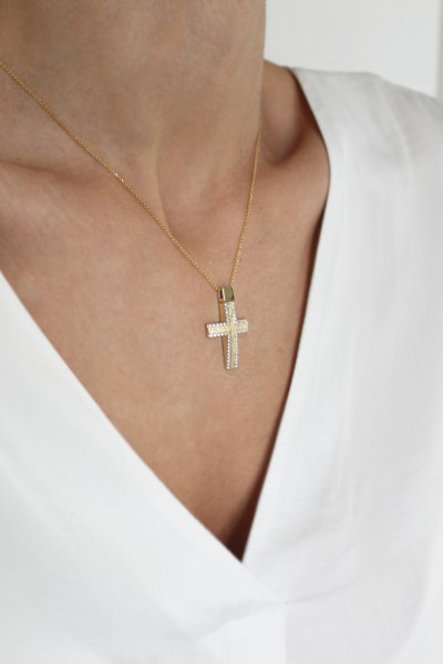 Σταυρός Βάπτισης Χρυσός 14Κ Πετράτος 4694