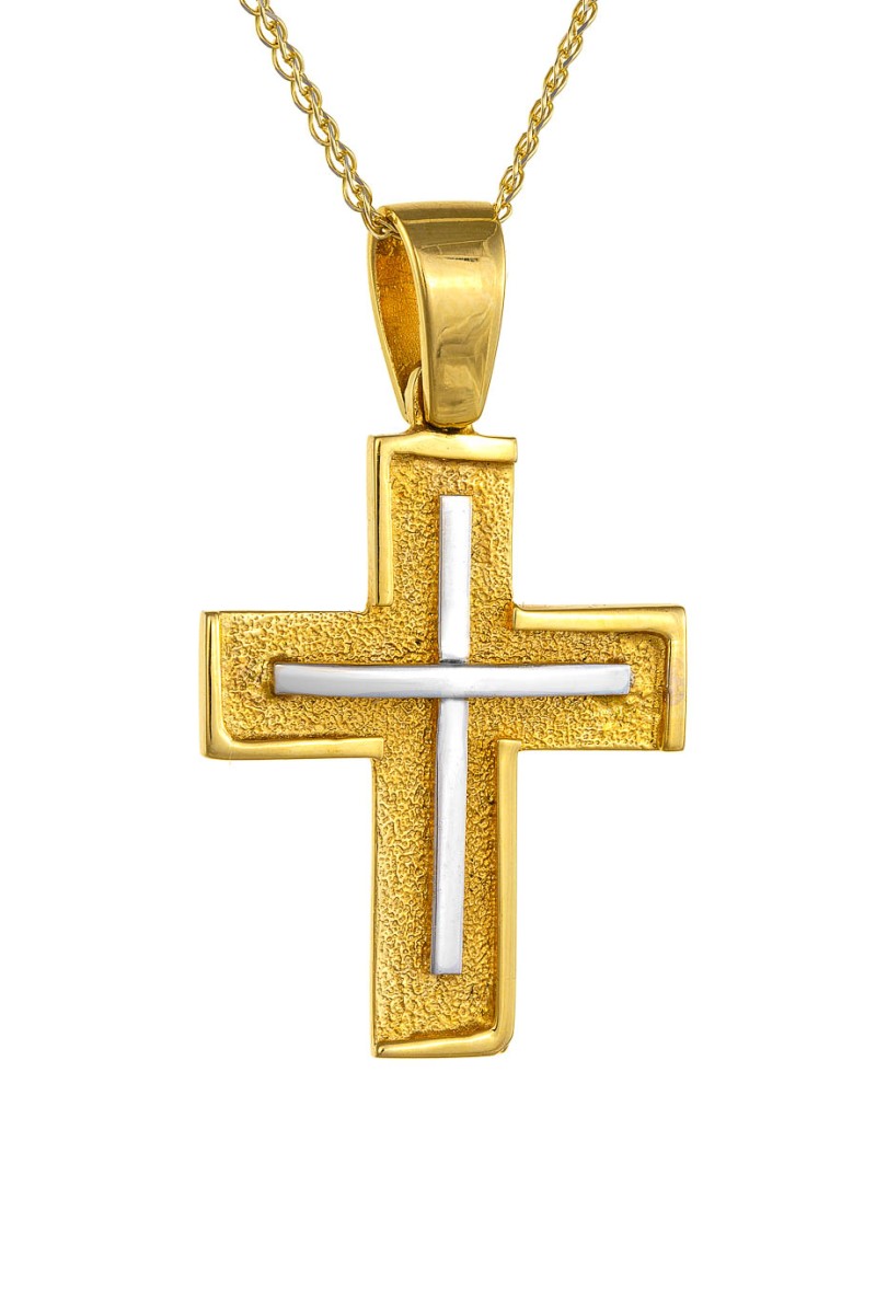 Σταυρός Βάπτισης Χρυσός 14Κ Βυζαντινός 5771