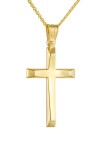 Σταυρός Βάπτισης Χρυσός 14Κ Λουστρέ 6253