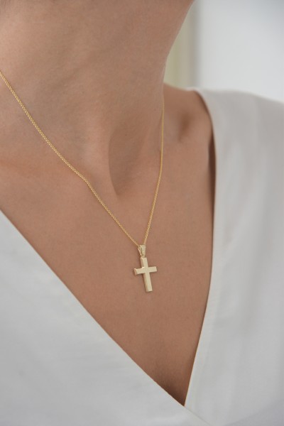 Σταυρός Βάπτισης Χρυσός 14Κ Minimal 6544