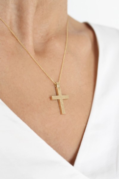 Σταυρός Βάπτισης Χρυσός 14Κ Ματ 4391