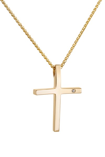 Σταυρός Βάπτισης Χρυσός 14Κ Λουστρέ 4396