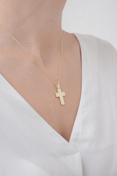 Σταυρός Βάπτισης Χρυσός 14Κ Μασίφ Minimal 6031