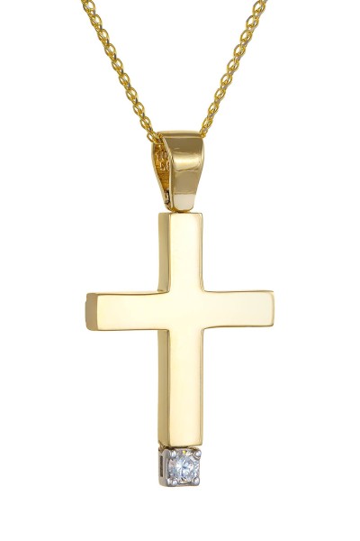 Σταυρός Βάπτισης Χρυσός 14Κ Minimal 6085