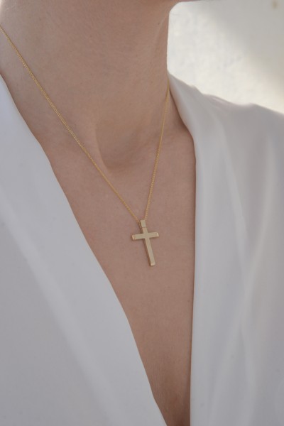 Σταυρός Βάπτισης Χρυσός 14Κ Λουστρέ 6473