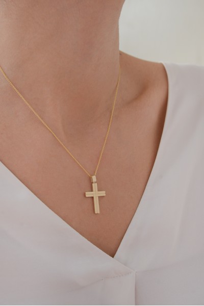 Σταυρός Βάπτισης Χρυσός 14Κ Minimal 6474