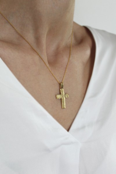 Σταυρός Βάπτισης Χρυσός 14Κ Οικονομικός Πετράτος 1675