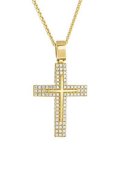 Σταυρός Βάπτισης Χρυσός 14Κ Πετράτος 4062