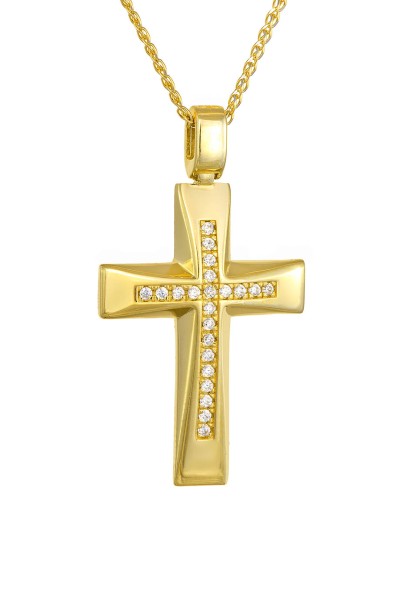 Σταυρός Βάπτισης Χρυσός 14Κ Πετράτος 5769