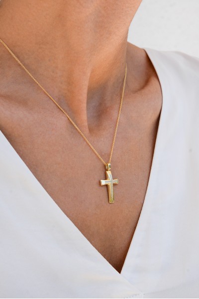 Σταυρός Βάπτισης Χρυσός 14Κ Πετράτος 5769