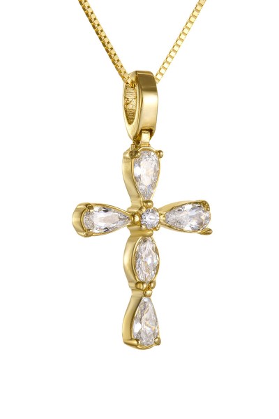 Κρεμαστό Χρυσό 14Κ White Selection Cross