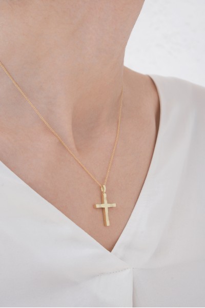 Σταυρός Βάπτισης Χρυσός 14Κ Minimal 6340