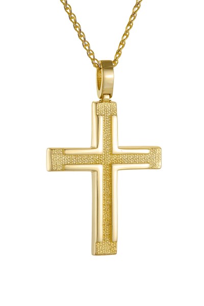 Σταυρός Βάπτισης Χρυσός 14Κ Λουστρέ 6346