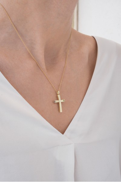 Σταυρός Βάπτισης Χρυσός 14Κ Πετράτος 6347