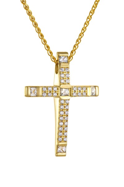 Σταυρός Βάπτισης Χρυσός 14Κ Πετράτος 6352