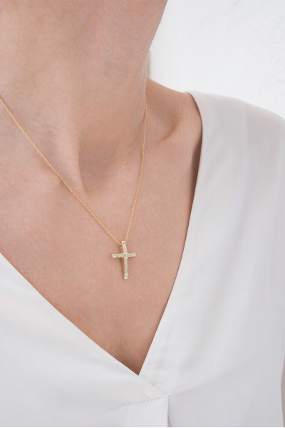 Σταυρός Βάπτισης Χρυσός 14Κ Πετράτος 6352