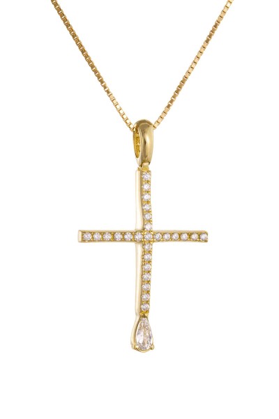 Κρεμαστό Χρυσό 14Κ Σταυρός Πετράτος