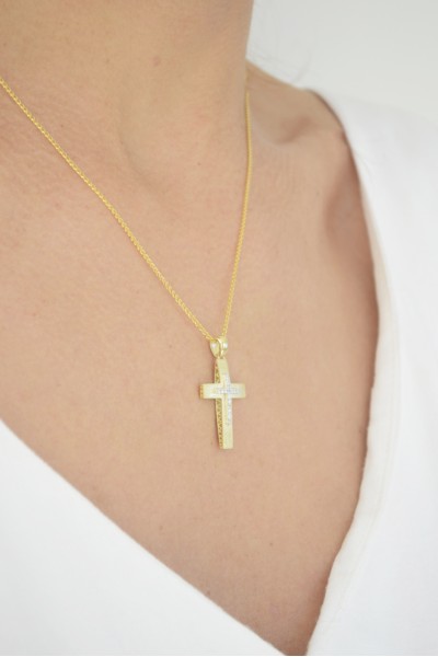 Σταυρός Βάπτισης Χρυσός 14Κ Οικονομικός Πετράτος 3624