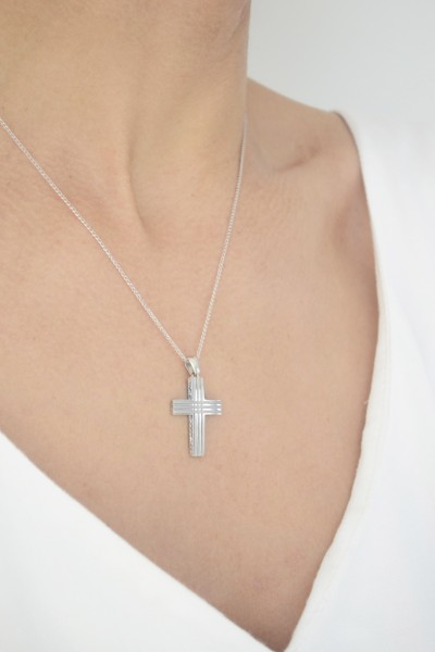 Σταυρός Βάπτισης Λευκόχρυσος 14Κ Οικονομικός 3608