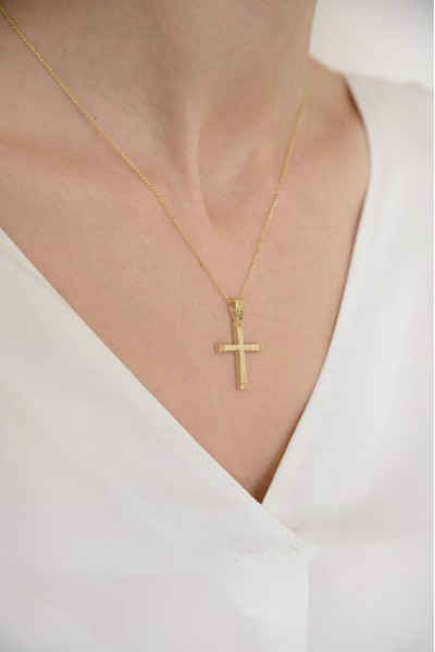 Σταυρός Βάπτισης Χρυσός 14Κ Απλός 5113