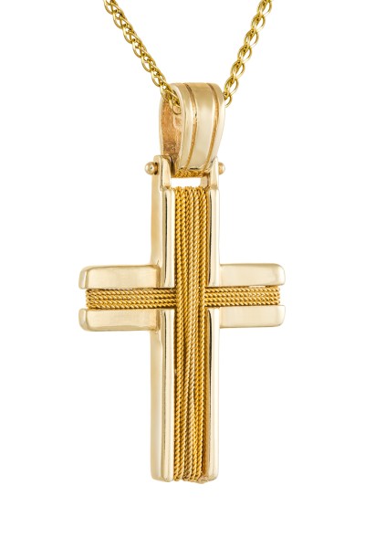 Σταυρός Βάπτισης Χρυσός 14Κ Χειροποίητος 4701