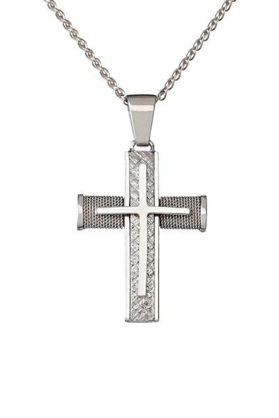 Σταυρός Βάπτισης Λευκόχρυσος 14Κ Χειροποίητος 1685