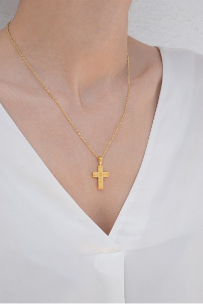 Σταυρός Βάπτισης Βυζαντινός Χρυσός 14Κ 6325