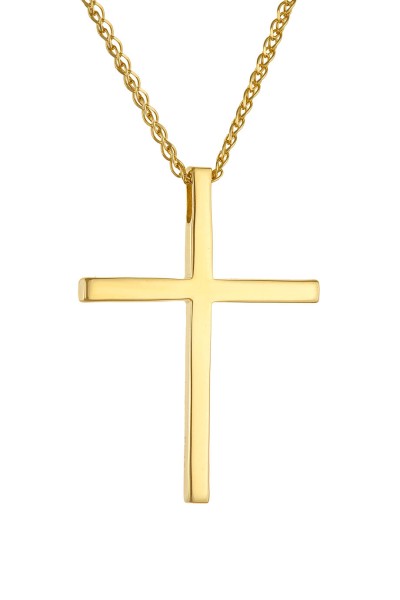 Σταυρός Βάπτισης Χρυσός 14Κ Λουστρέ 6348