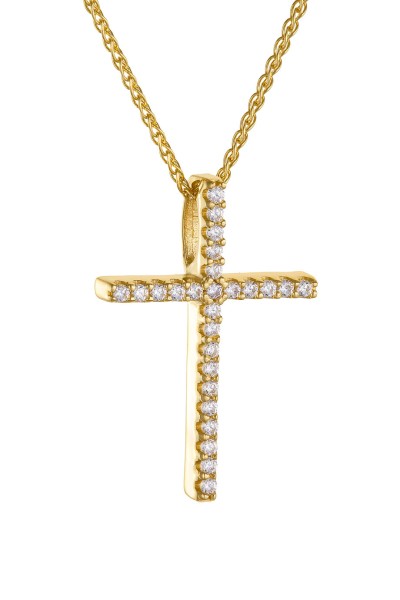 Σταυρός Βάπτισης Χρυσός 14Κ Πετράτος 6354