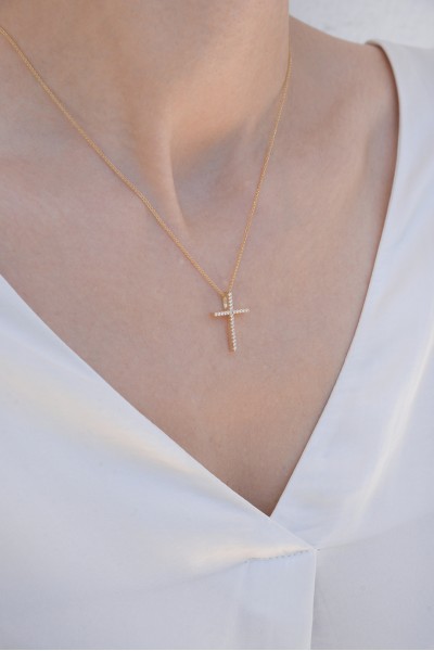 Σταυρός Βάπτισης Χρυσός 14Κ Πετράτος 6354