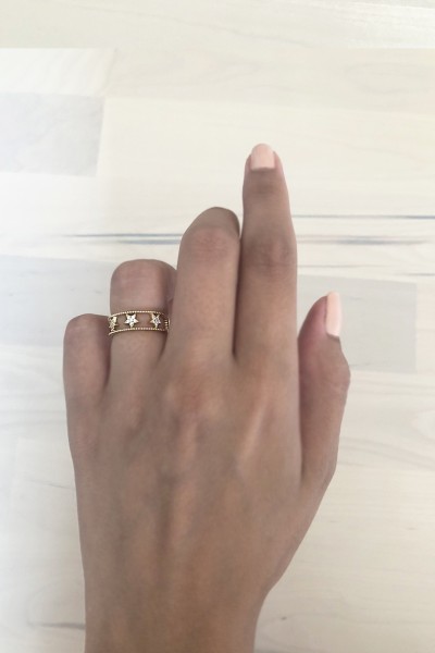 Δαχτυλίδι Χρυσό 14Κ Bubble Star