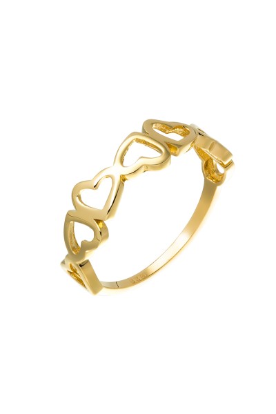 Δαχτυλίδι Χρυσό 14Κ Heart Mix