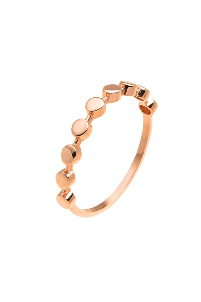 Δαχτυλίδι Ροζ Χρυσό 14Κ Shiny Dots