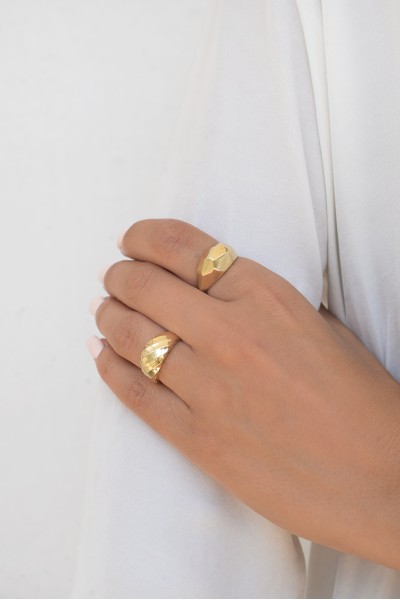 Δαχτυλίδι Χρυσό 14Κ Mirror 6465