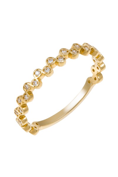 Δαχτυλίδι Χρυσό 14Κ Wavy Dots