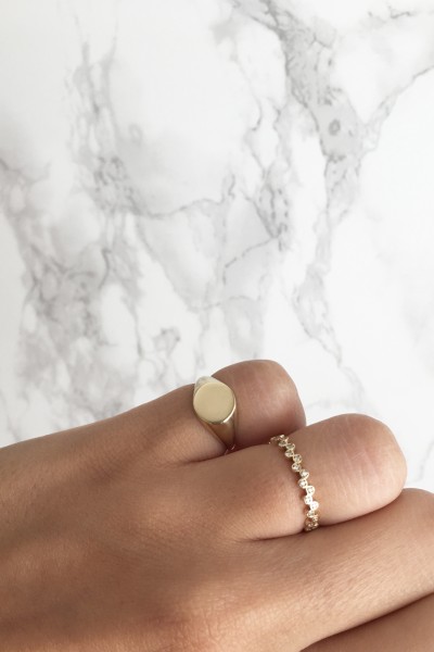 Δαχτυλίδι Χρυσό 14Κ Wavy Dots