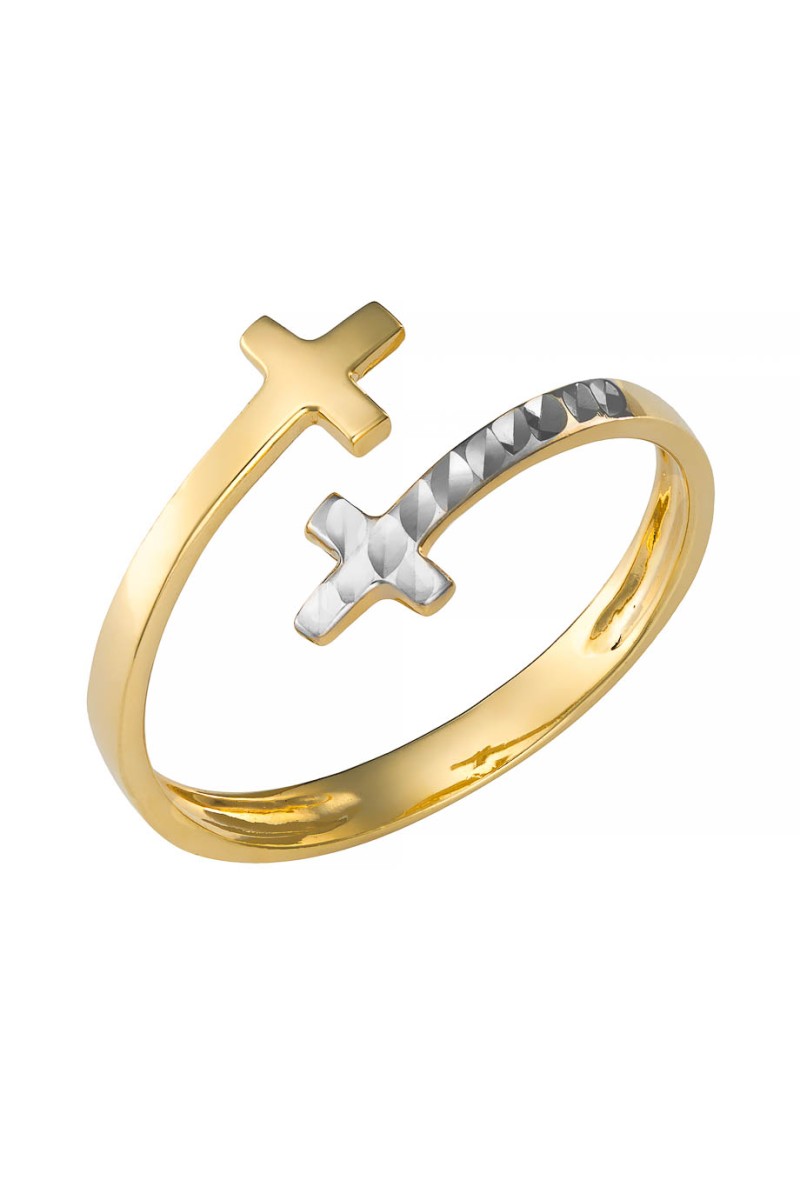 Δαχτυλίδι Χρυσό 14Κ Cross To Cross
