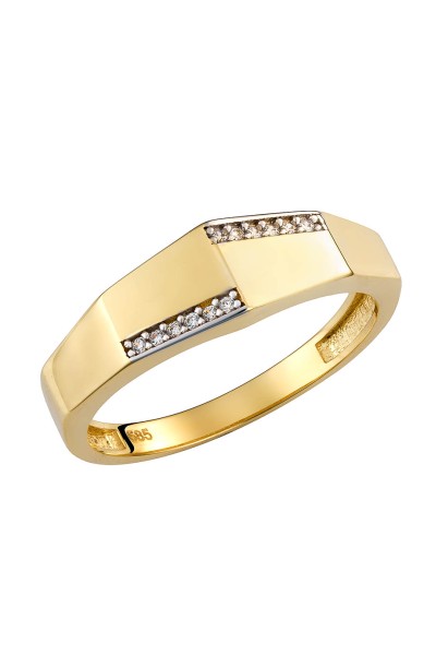 Δαχτυλίδι Χρυσό 14Κ Double Shine