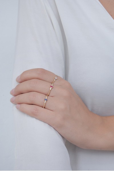 Δαχτυλίδι Χρυσό 14Κ Colour Bubbles