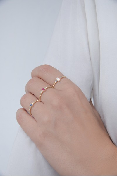 Δαχτυλίδι Χρυσό 14Κ Colour Bubbles