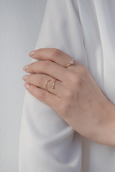 Δαχτυλίδι Χρυσό 14Κ Dot To Dot