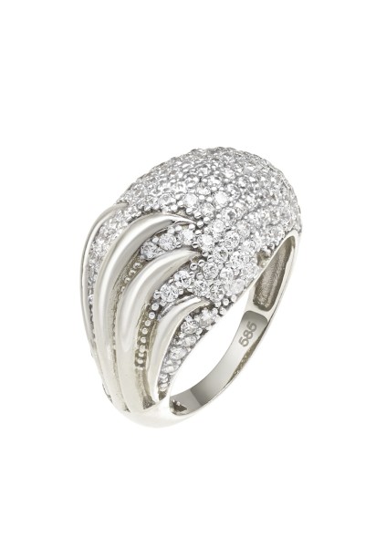 Δαχτυλίδι Χρυσό 14Κ Lady Shine White