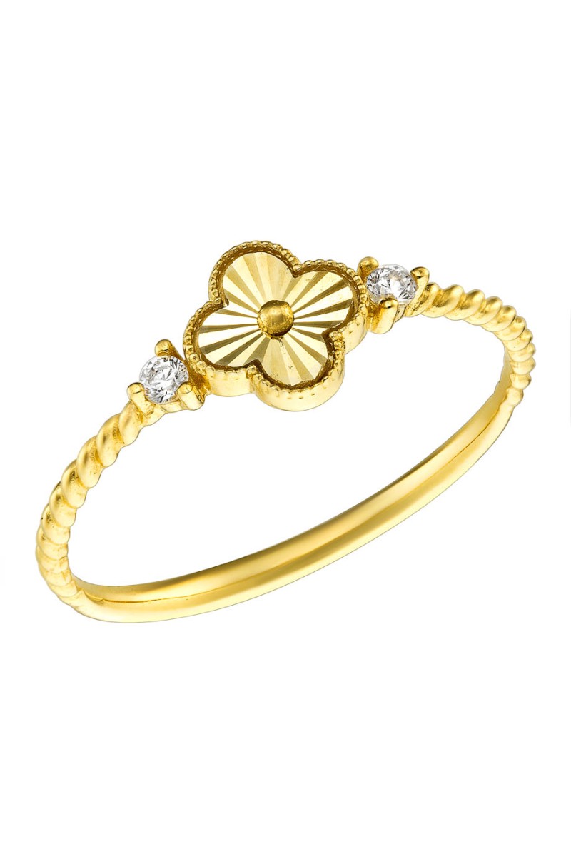 Δαχτυλίδι Χρυσό 14Κ Shiny Flower