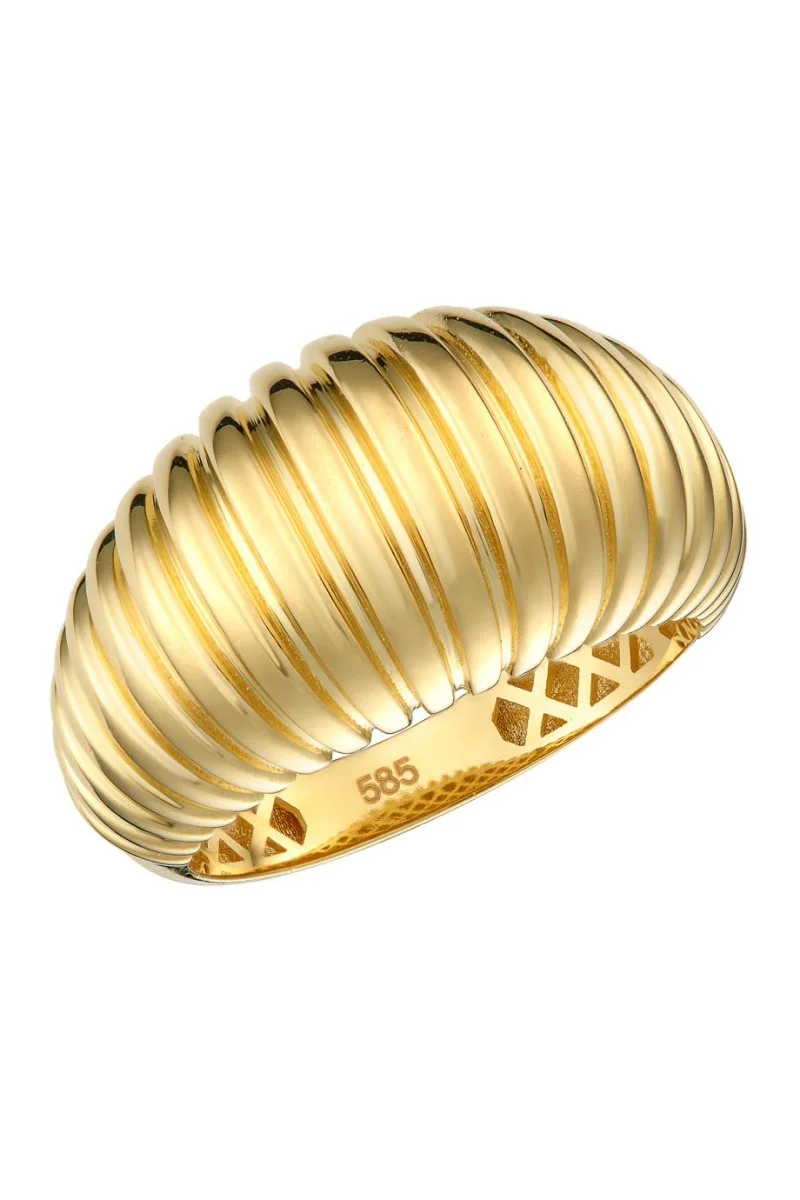 Δαχτυλίδι Χρυσό 14Κ Bamboo Croissant 5967
