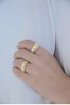 Δαχτυλίδι Χρυσό 14Κ Bamboo Croissant 5967