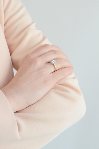 Μονόπετρο Ροζ Χρυσό 14Κ Δαχτυλίδι Princess