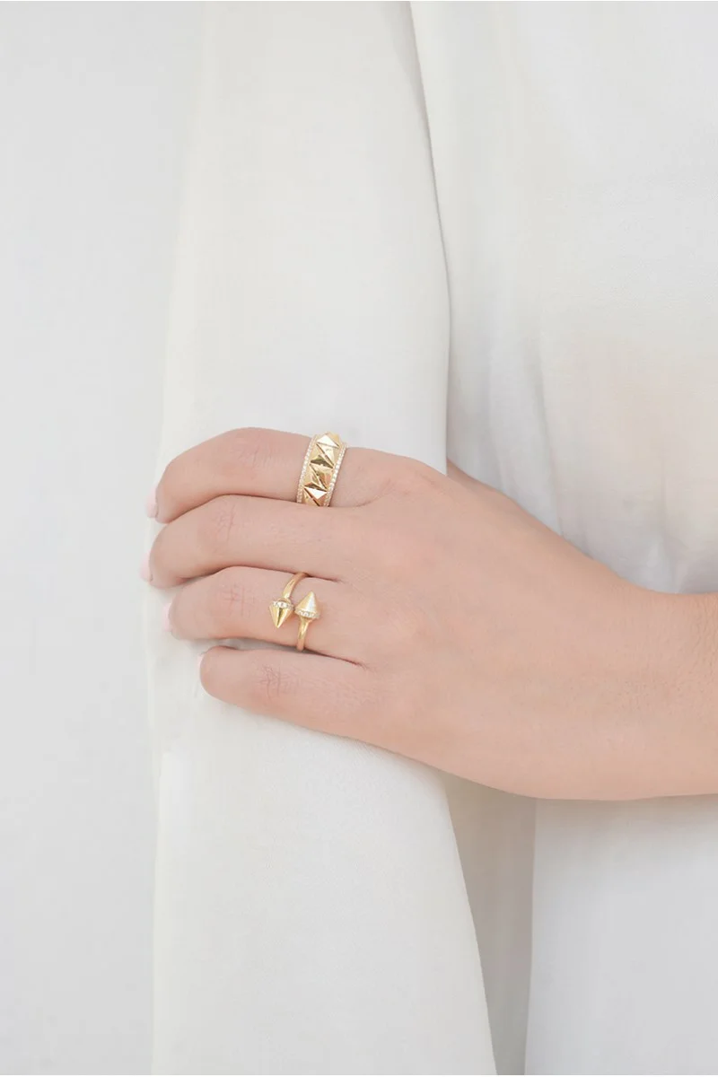 Δαχτυλίδι Χρυσό 14Κ Rock Studs